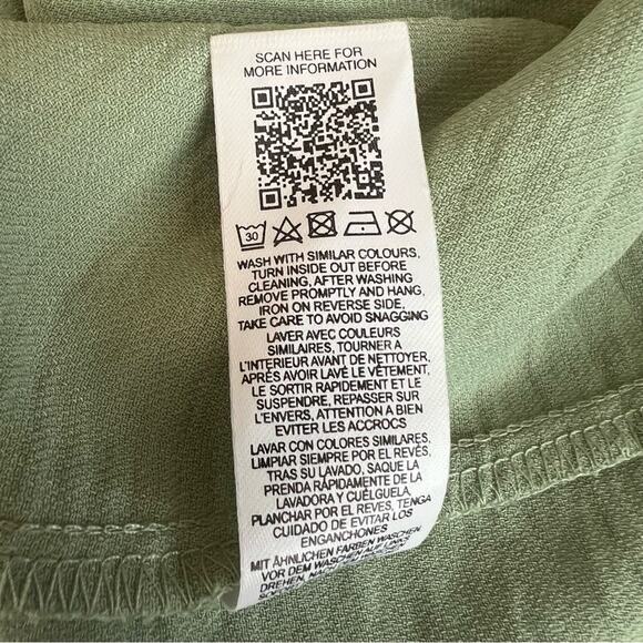 ASOS Design Women’s Green Plunge Mini Dress With Wrap Drape Skirt Size 10 - Picture 9 of 11